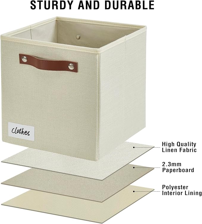 Collapsible Fabric Storage Cube Bins - Image 5
