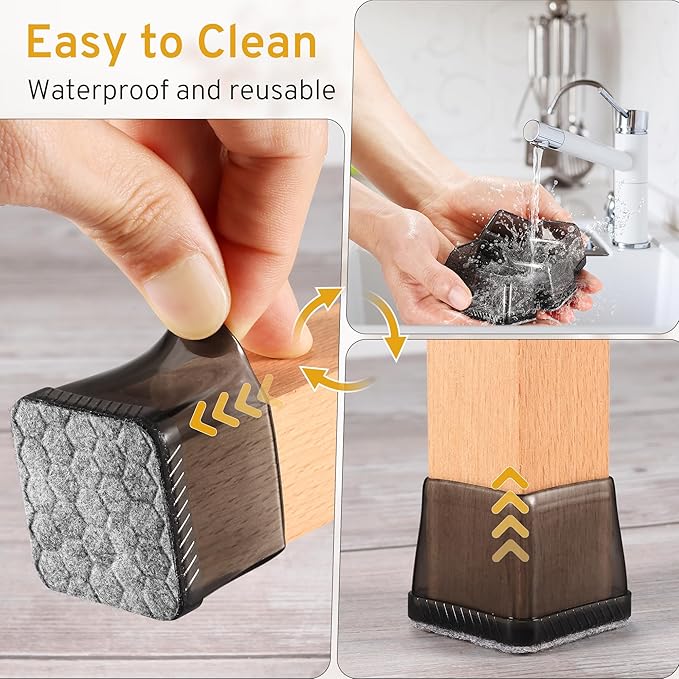 24PCS Extra Small Chair Leg Floor Protectors, Furniture Sliders, Chair Leg - Image 5