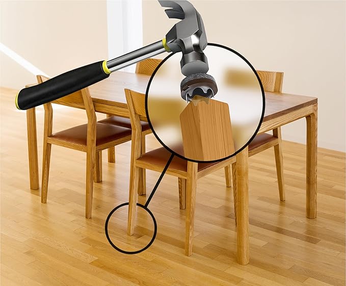 GorillaFelt CB257 Chair Leg Floor Protectors/Felt Glides Tap On Felt Furniture - Image 4