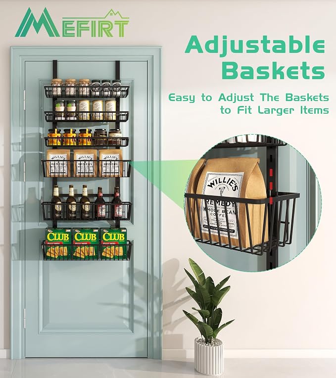 Over The Door Pantry Organizer, Pantry Organization and Storage, 6-Tier Deep - Image 5