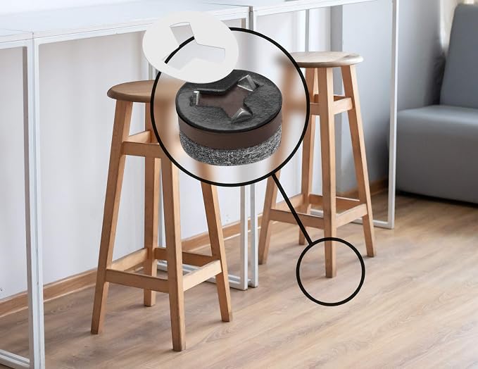 Slipstick GorillaFelt 3/4 Inch Chair Leg Floor Protectors/Felt Glides Tap On - Image 4