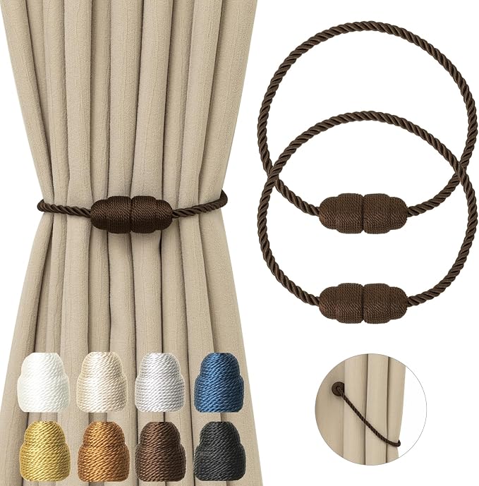 Magnetic Curtain Tiebacks Rope Curtain Tie Backs by CurtainTiebacks