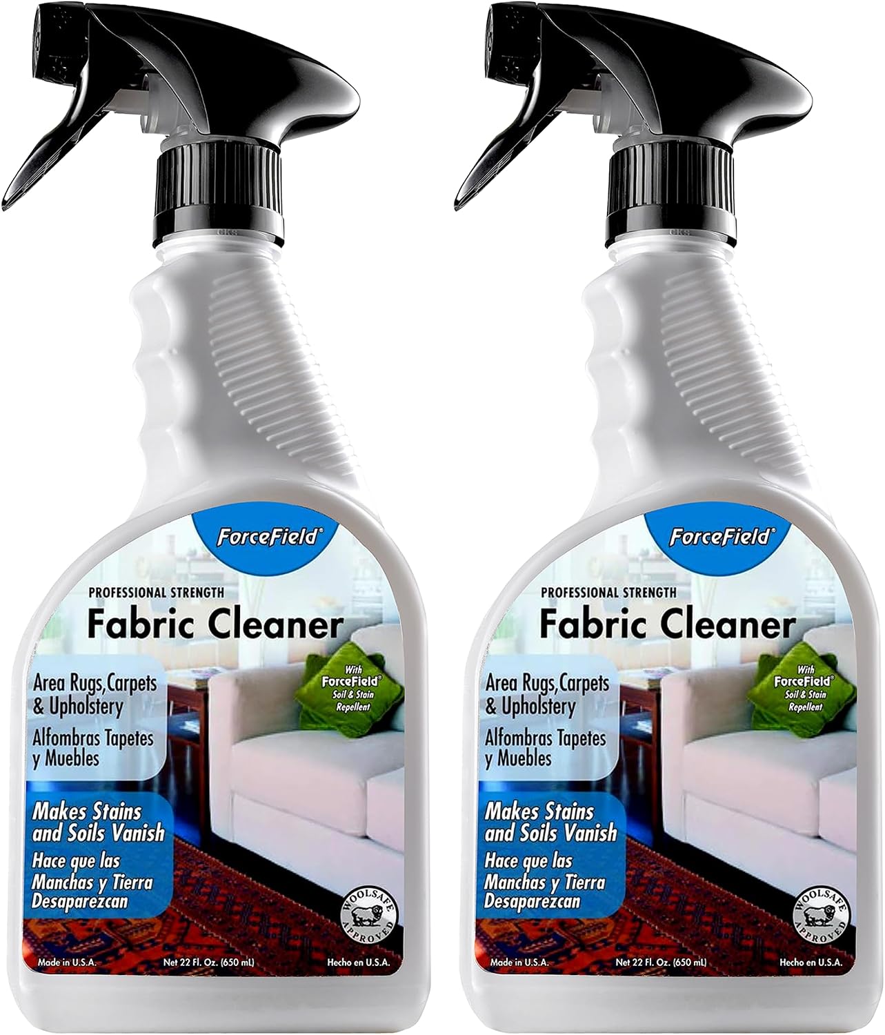 ForceField - Fabric Cleaner - Remove, Protect, and Deep Clean - 22oz (2 Pack (22oz))