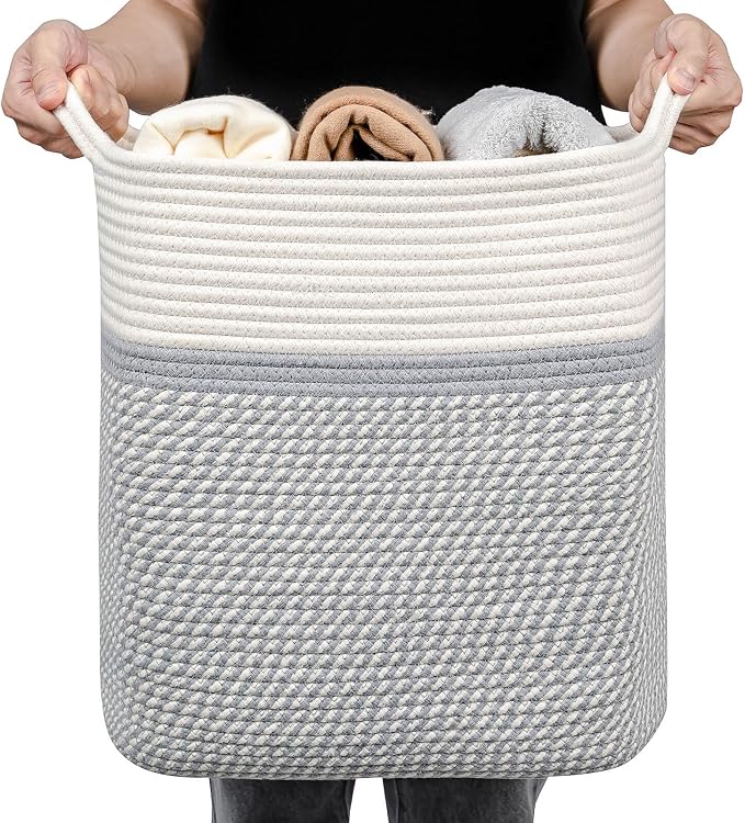 Medium and Large Woven Basket//With Handle, Used by Laughbird