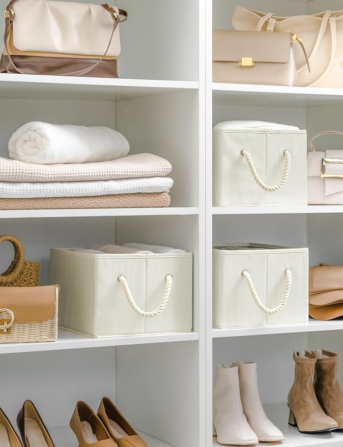 StorageWorks Storage Baskets for Shelves, Foldable Fabric Closet Storage Bins - Image 4