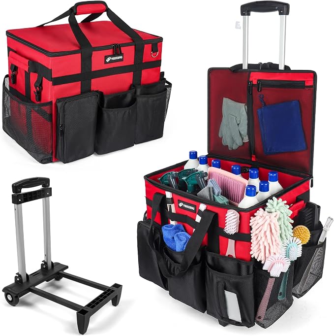Rolling Cleaning Caddy Bag by Unknown