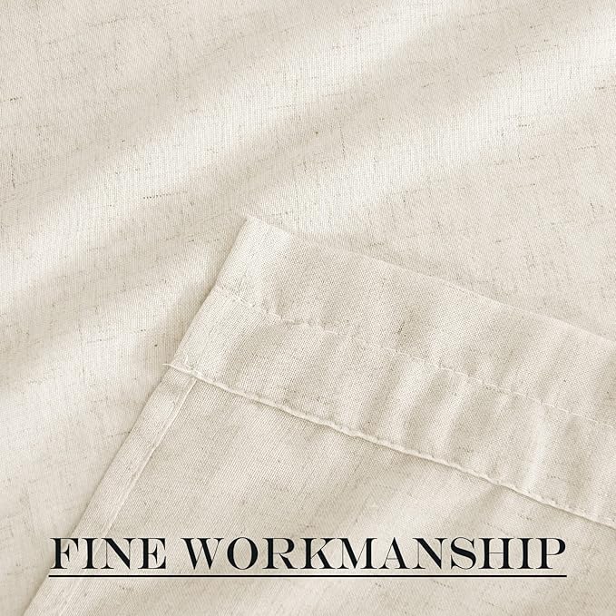 NICETOWN Linen Curtain for French Doors, Privacy Kitchen Window Coverings - Image 6