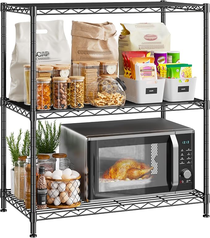 Storage Shelves Adjustable Wire Shelving Metal Wire Rack Shelving Unit Storage by Durayloly