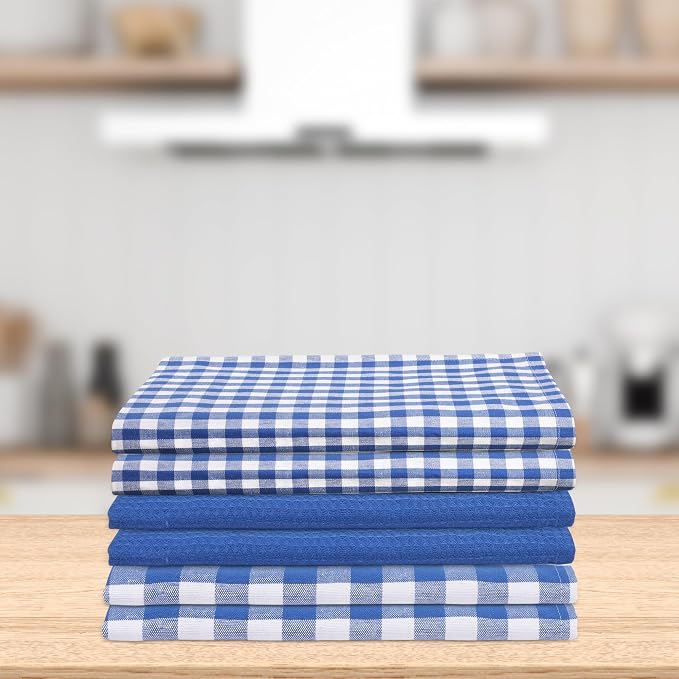 Kitchen Towels Set of 6 Soft Premium Cotton Highly Absorbent Dish Towels 18x28 - Image 5