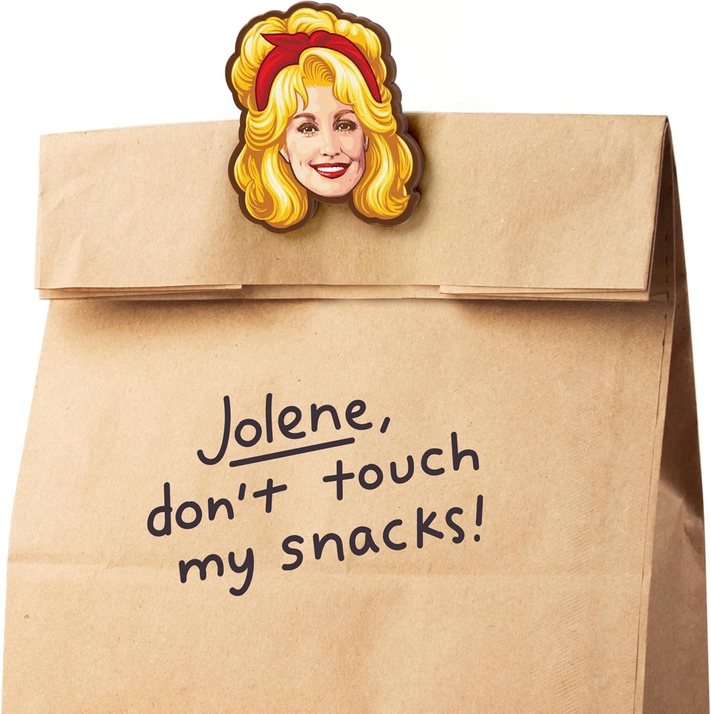 Dolly Parton Bag Clips, Set of 4, BPA-Free Plastic, Dolly-Inspired Iconic Hairstyle Designs, Kitchen and Pantry Organization