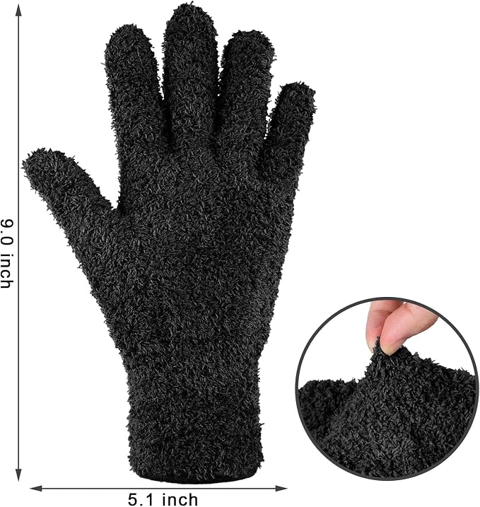 Bencailor 6 Pairs Microfiber Dusting Gloves, Dusting Cleaning Gloves Microfiber - Image 3