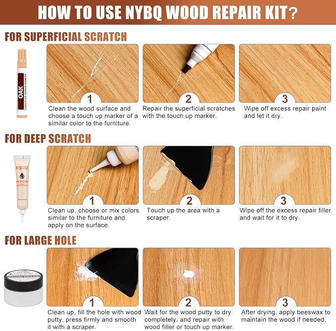 Wood Furniture Repair Kit- Set of 41 Laminate Vinyl Floor Repair Kit Wood - Image 5