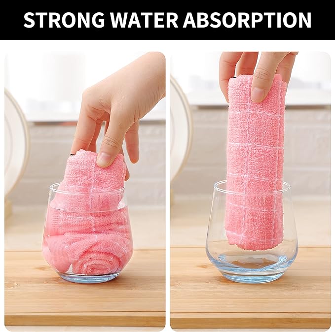 Homaxy 100% Cotton Terry Kitchen Dish Cloths, Ultra Soft and Absorbent Dish - Image 3