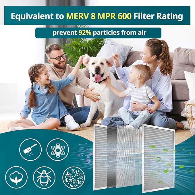 Torjim 14x25x1 Air Filter-MERV8, Washable & Reusable AC/HVAC Permanent - Image 4