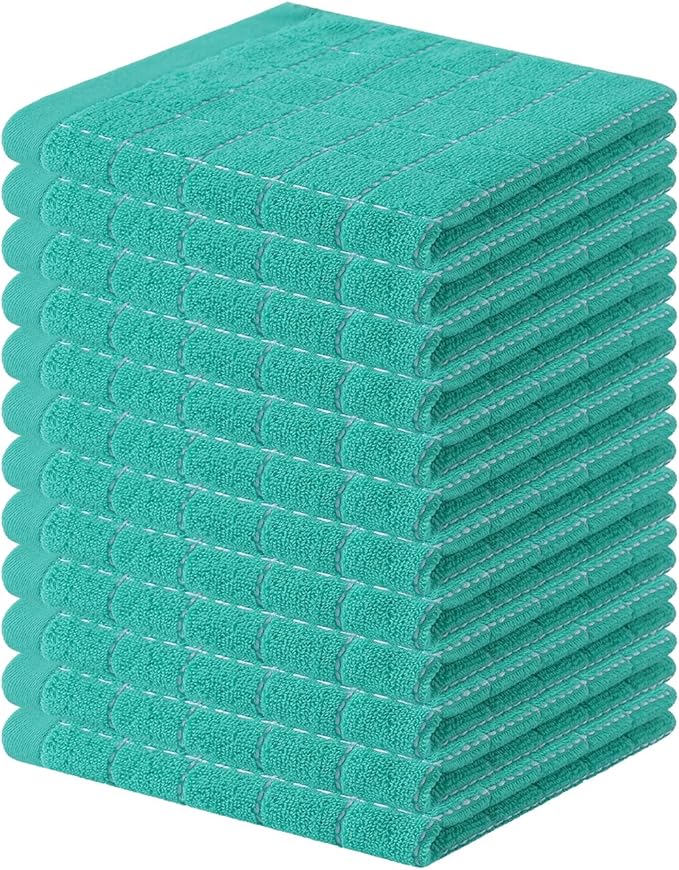 Homaxy 100% Cotton Terry Kitchen Dish Cloths, Ultra Soft and Absorbent Dish by Homaxy