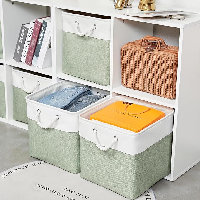 13 x 13 Inch Extra Large Storage Cubes, 6 Pack Cube Storage Bins - Image 3