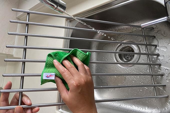 16 Pack Microfiber Scrub Dish Cleaning Cloth, Non-Scratch, Reusable & Durable - Image 4