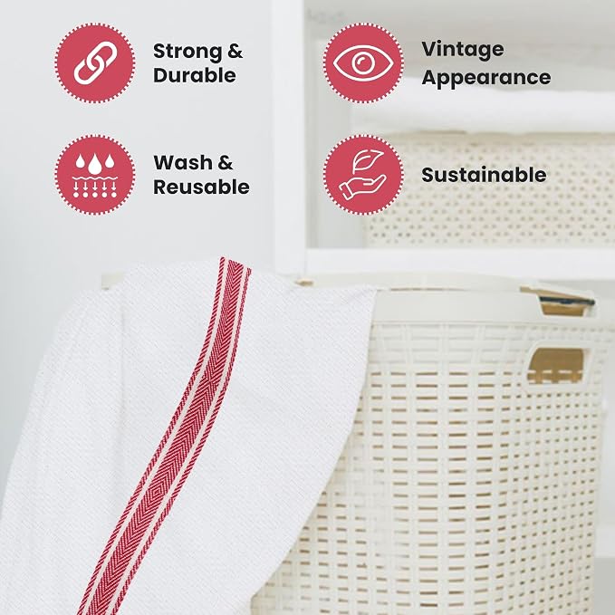 WHITEWRAP Kitchen Dish Towels for Kitchen, Highly Absorbent for Drying and - Image 3