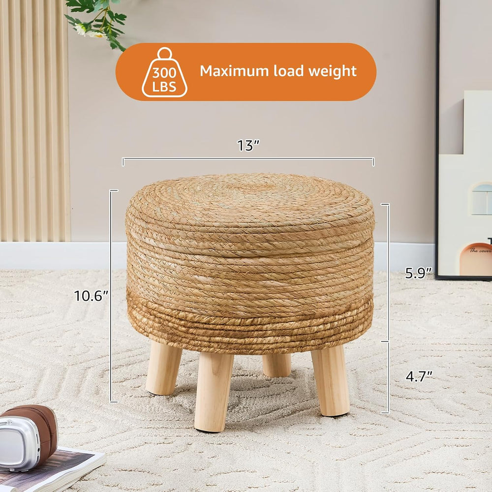 Cpintltr Storage Ottoman Poufs Handwoven Foot Stool