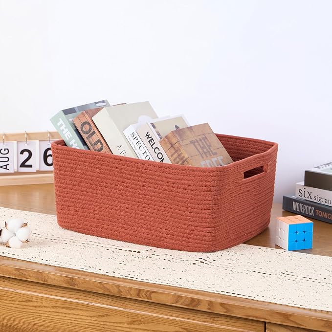 Large Storage Baskets for Organizing, Closet Shelf Baskets for Clothes Blanket - Image 5