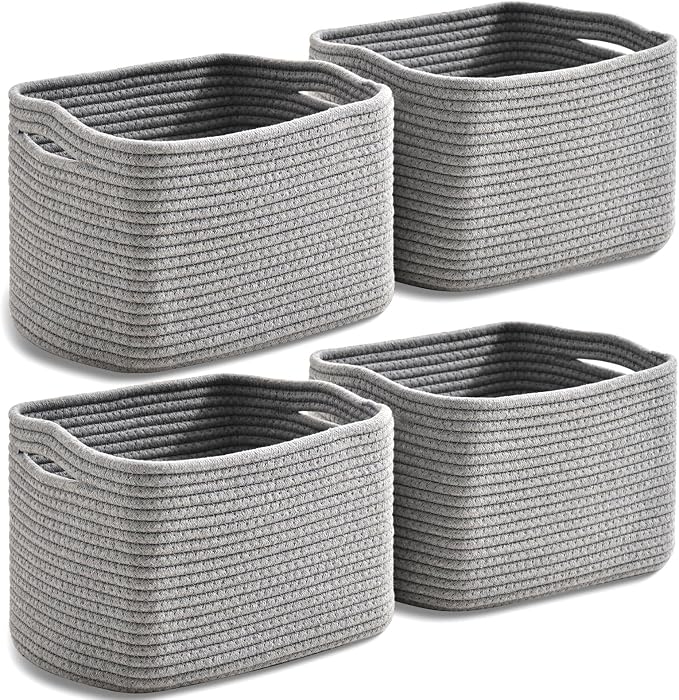 Small Storage Baskets for Organizing, Woven Storage Baskets for Shelves by Unknown