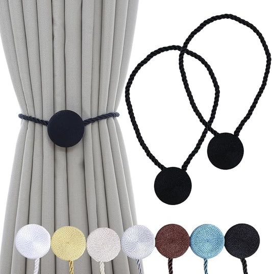 Magnetic Curtain Tiebacks - 12mm Magnetic Tie Backs by SLIFEOW