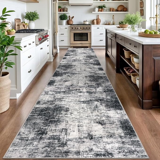 IOHOUZE Abstract Runner Rug 3x16 Ft Long Washable Runners - Image 2