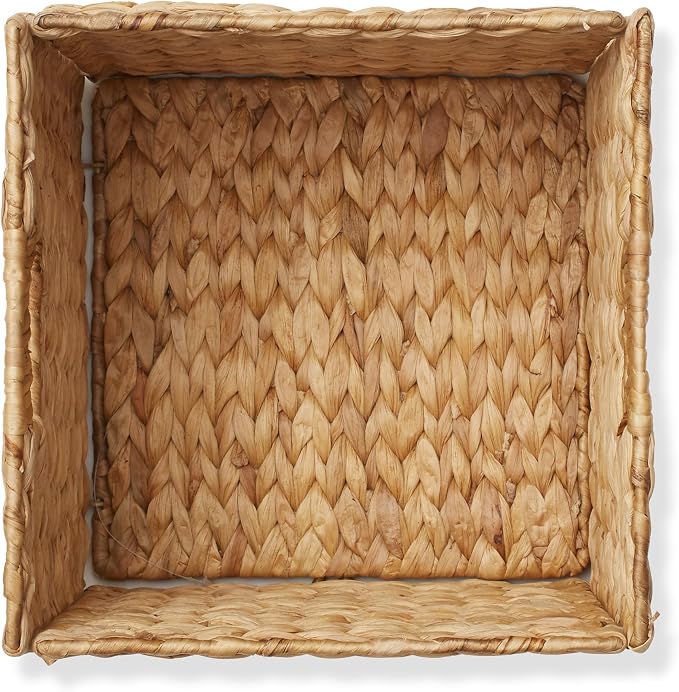 Casafield 10.5" x 10.5" Water Hyacinth Storage Baskets, Natural - Image 6
