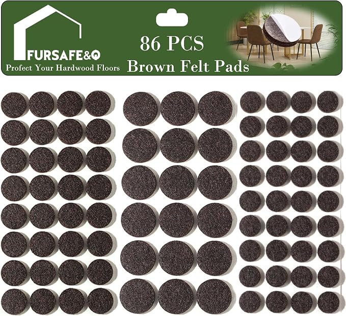 Fursafe&Q Felt Furniture Pads, Furniture Felt Pads by FursafeQ