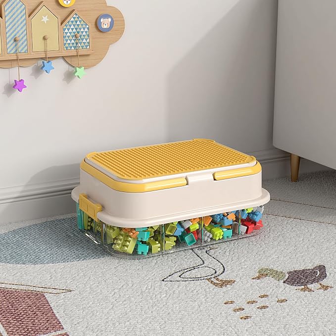 Toy Storage Organizer Box with Handle, Stackable Building Block Toy Box with by joyingbaby