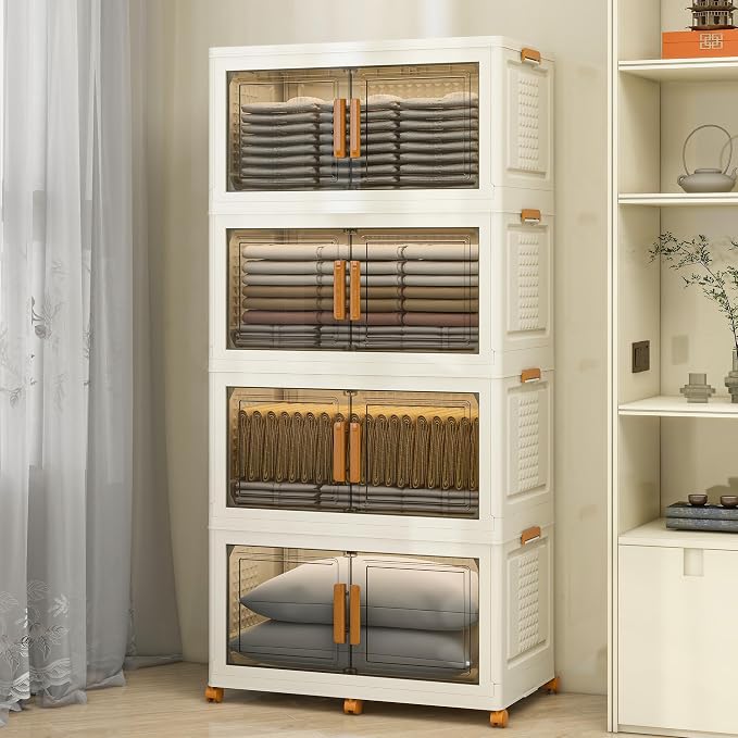 4 Tier Large Stackable Plastic Storage Bins - Image 8