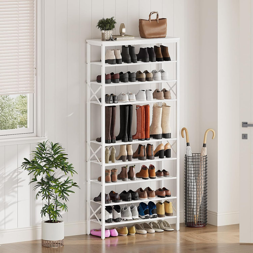 YATINEY 10 Tier Shoe Rack, Large Capacity Shoe Storage Organizer Holds 40 Pai...