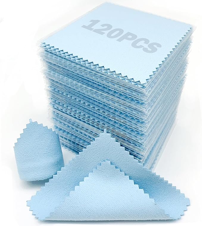 XIAOXINGYUN 120 PCS Jewelry Cleaning Cloth Jewelry Polishing Cloths by XIAOXINGYUN
