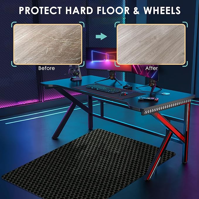 Vicwe Office Chair Mat for Hard Floor, Easy Glide for Chairs - Image 2