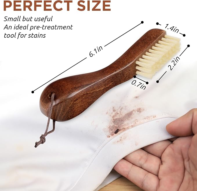 TAKAVU Laundry Stain Brush Set of 2 – Clothes Cleaning Brushes - Image 2