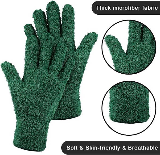 Patelai 3 Pairs Microfiber Plant Dusting Gloves Leaf Cleaning Gloves - Image 5