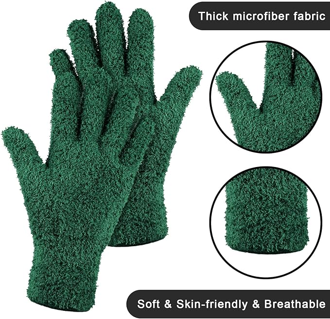 Patelai 3 Pairs Microfiber Plant Dusting Gloves Leaf Cleaning Gloves - Image 5