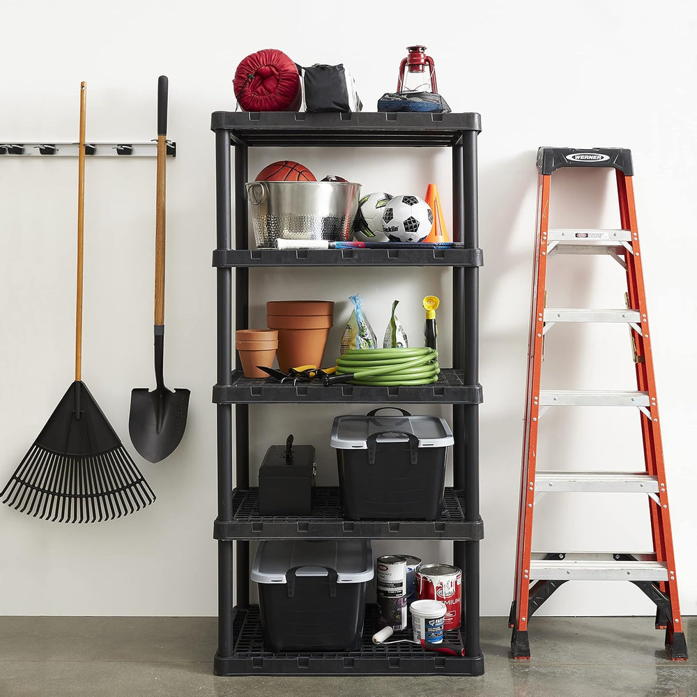Gracious Living Knect-A-Shelf XL 5 Shelf Heavy Duty Storage Rack, 2 Pack