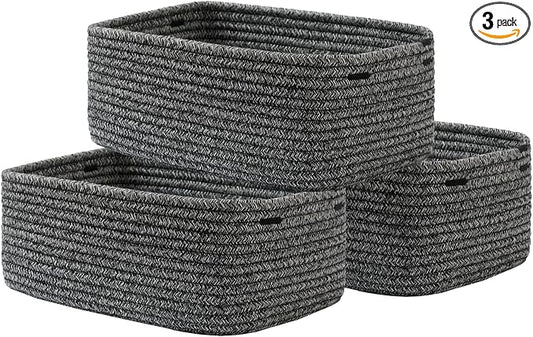 Small Woven Basket, 13.5 x 9.5 x 5 Inches, Storage Basket by KALLAX