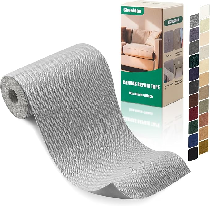 Canvas Repair Tape 4×70 Inch Waterproof Self-Adhesive Fabric Repair Patch by Givethingsanewlife