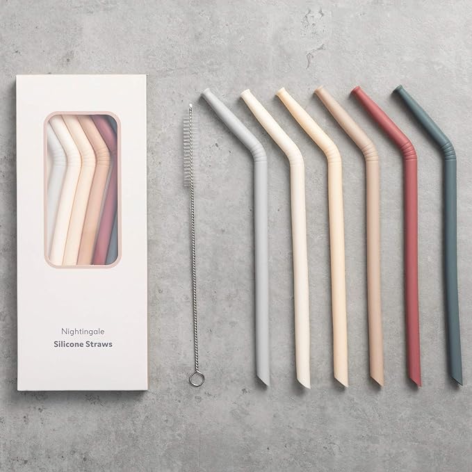 Nightingale Reusable Silicone Straws by Nightingale