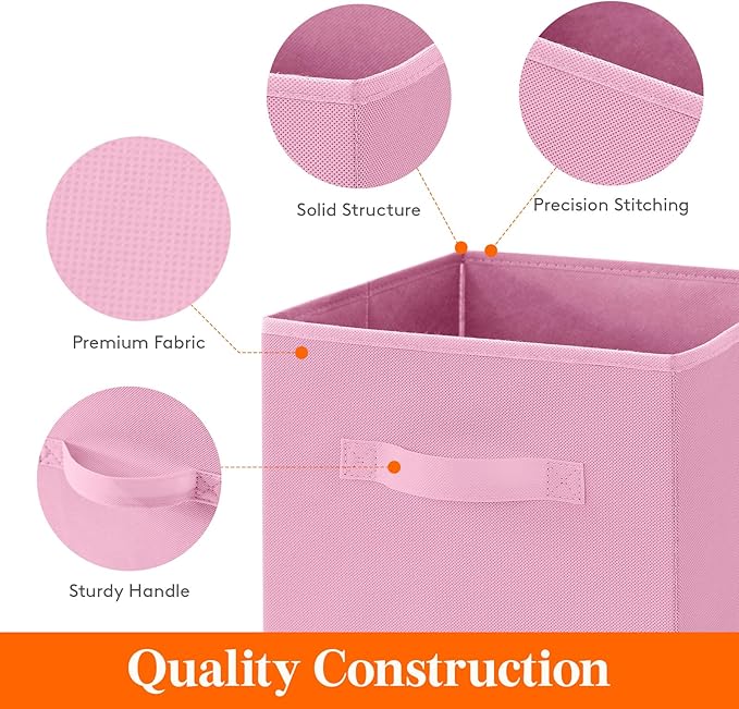 Lifewit 12 Packs Storage Cubes, 11 Inch Cube Storage Bins, Foldable Decorative - Image 3