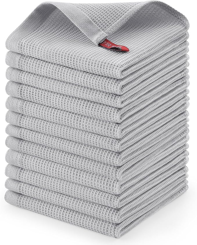 Homaxy 100% Cotton Waffle Weave Dish Cloths by Homaxy