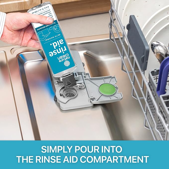Nature Clean All Natural Dishwasher Rinse Aid Cleaner, Liquid Dishwasher Rinse - Image 4