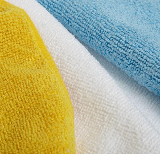 Amazon Basics Microfiber Cleaning Cloths, Non-Abrasive, Reusable and Washable - Image 3
