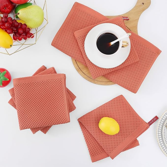 Homaxy 100% Cotton Waffle Weave Kitchen Dish Cloths, Ultra Soft Absorbent Quick - Image 7