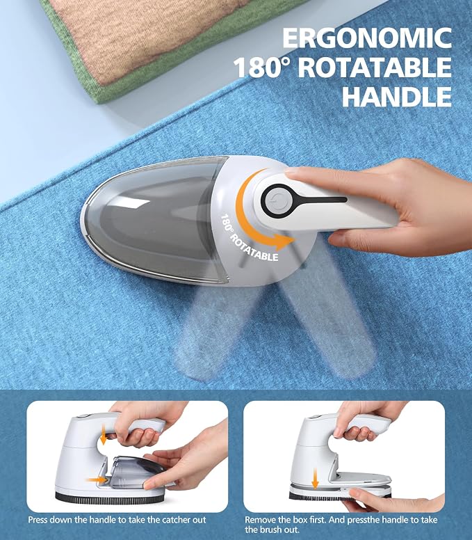 POPCHOSE Fabric Shaver, Rechargeable Lint Remover Defuzzer Sweater Shaver - Image 7