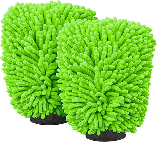 Car Wash Mitt Microfiber, Premium Chenille Microfiber Wash Car Mitts Sponge by Unknown