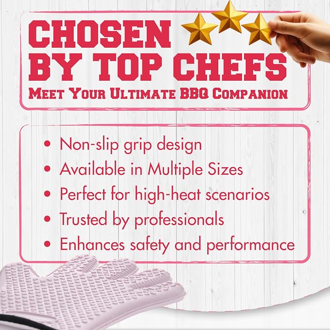 KITCHEN PERFECTION Silicone Smoker Oven Gloves - Image 6