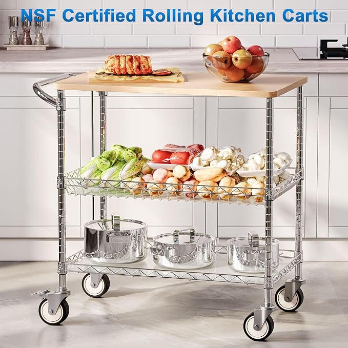 Leteuke Rolling Kitchen Carts - Image 2